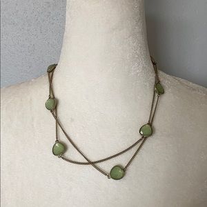Versatile green layering necklace